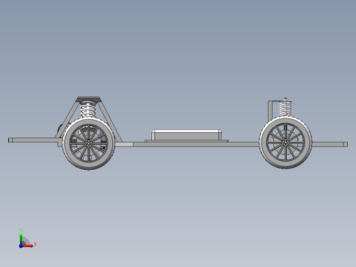 电动汽车底盘三维模型SolidWorks三维模型前视缩略图
