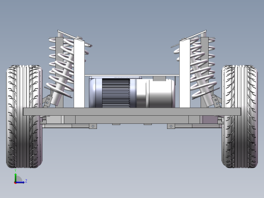 电动汽车底盘三维模型SolidWorks三维模型左视缩略图