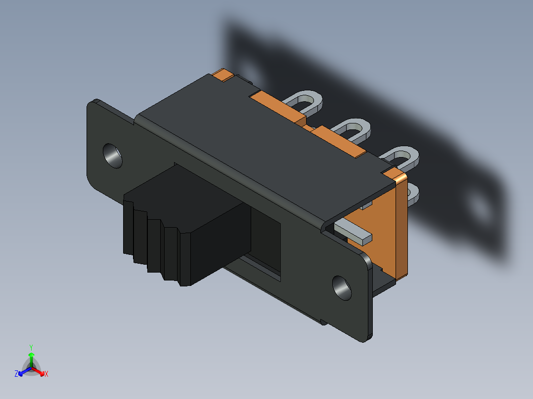 7 x 23mm DPDT 拨动开关 6 针