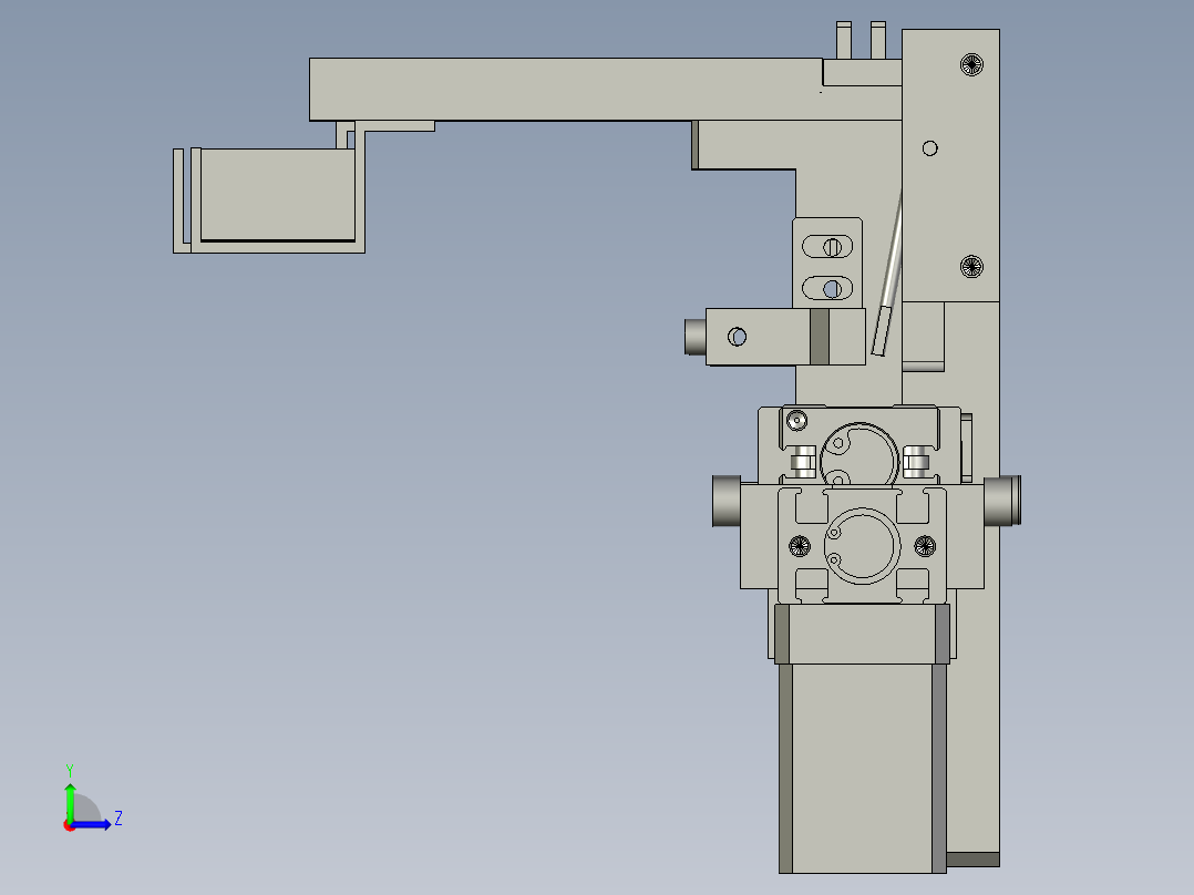 磁芯组装部分左视图