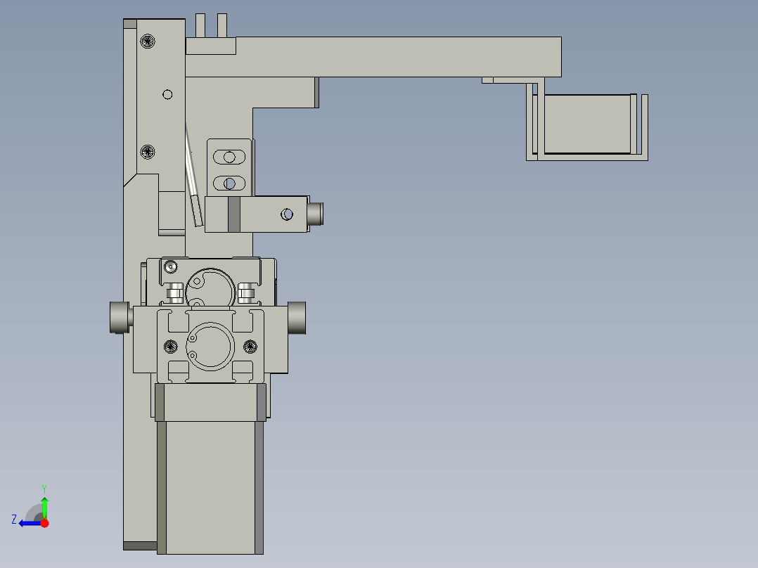 磁芯组装部分右视图