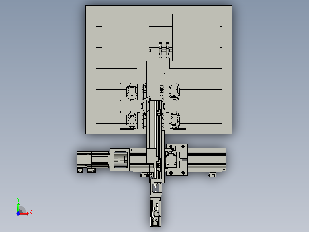 用于五金非标加工的精雕机前视图