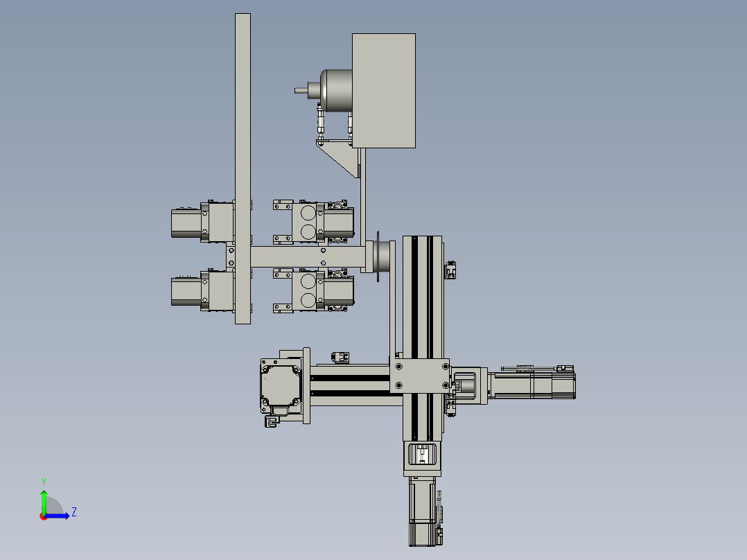 用于五金非标加工的精雕机左视图