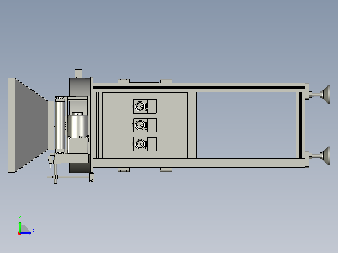 按钮离心上料机组件左视图