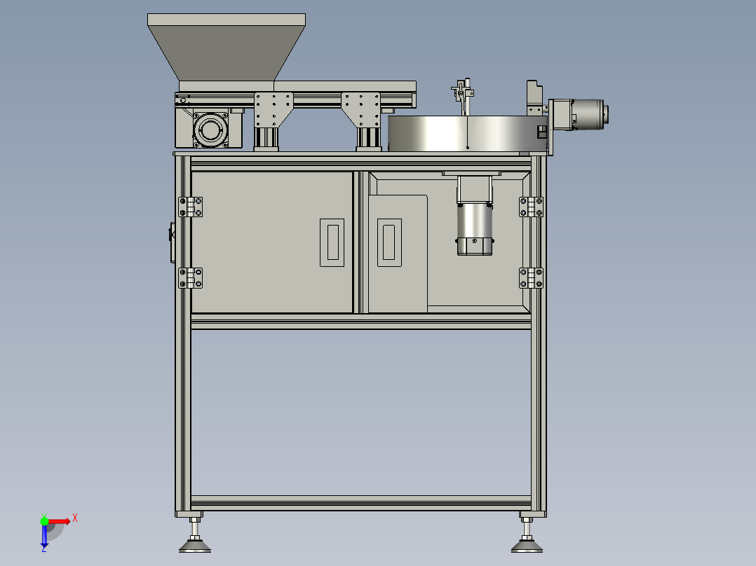 按钮离心上料机组件俯视图