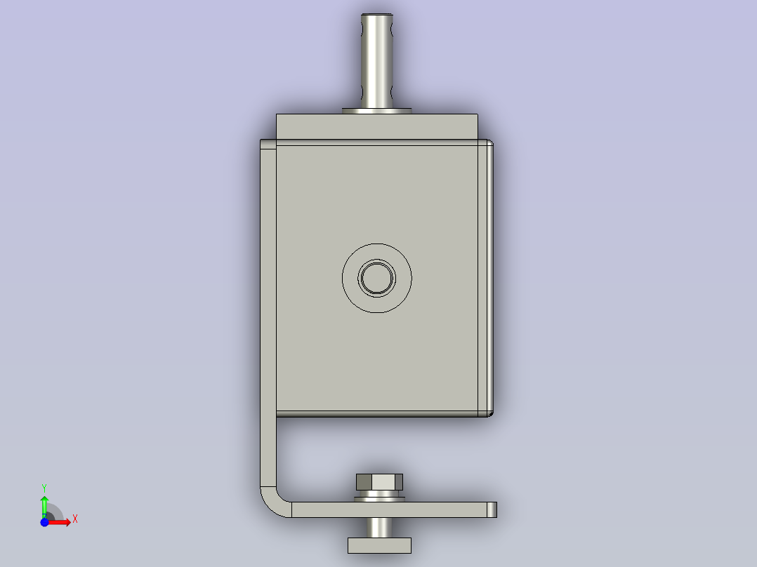 HDLP-01-03-006L型转向盒安装板含螺栓前视图