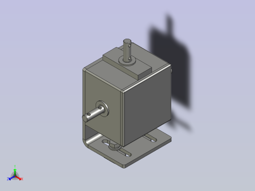 HDLP-01-03-006L型转向盒安装板含螺栓正等轴测缩略图