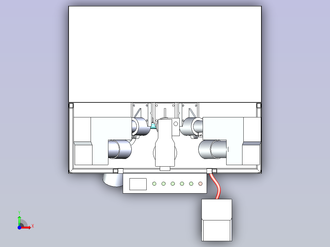 五轴钻床3D图纸前视图