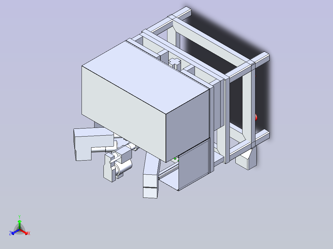 五轴钻床3D图纸正等轴测图