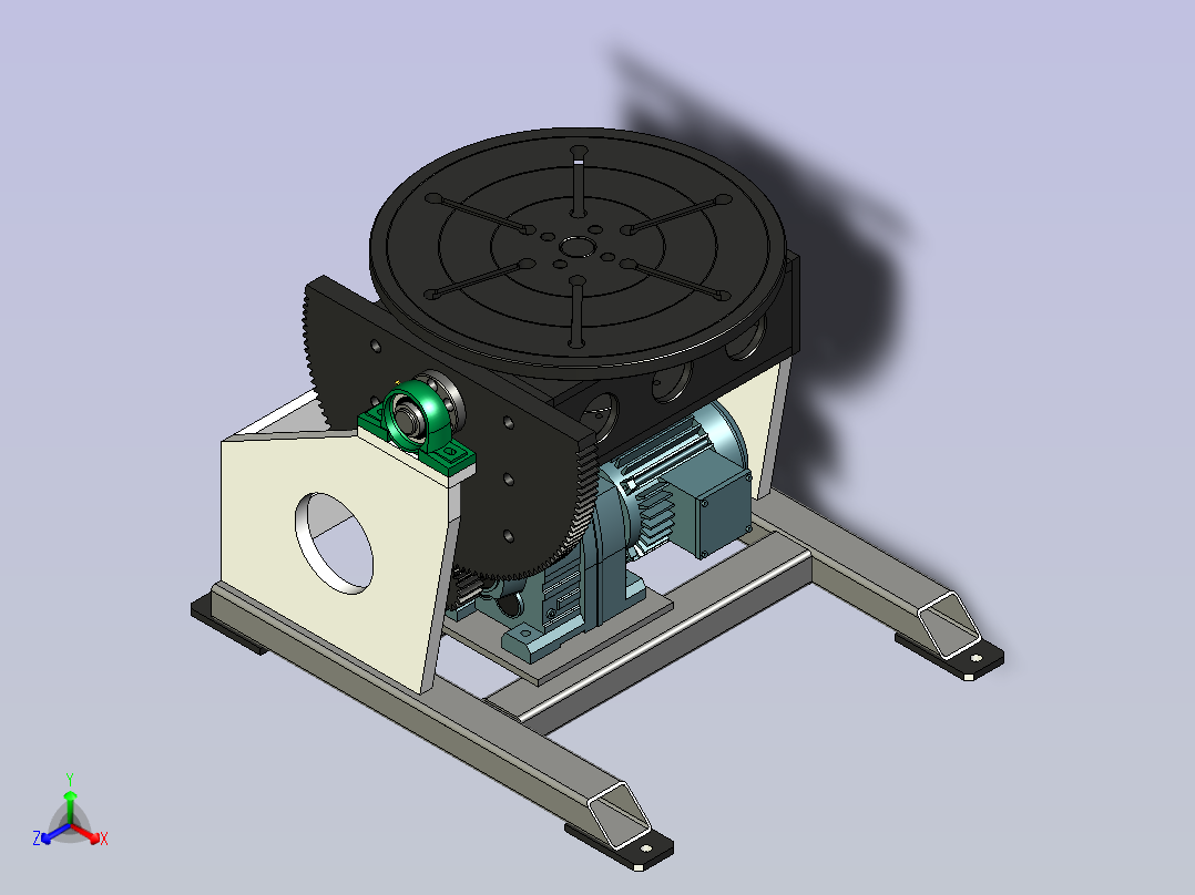 0.5t焊接变位机主视图