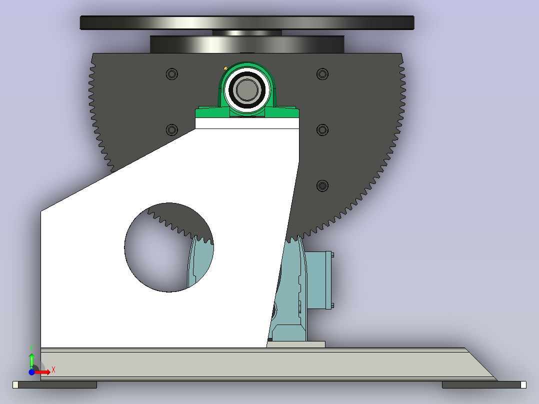 0.5t焊接变位机前视图