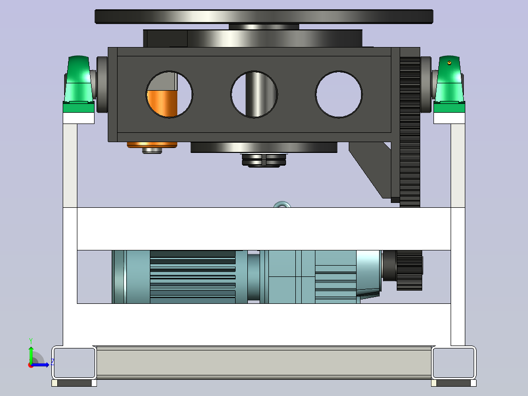 0.5t焊接变位机左视图