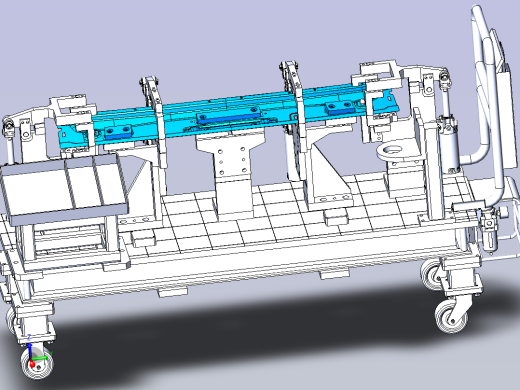 防撞梁内板焊装夹具CATIA