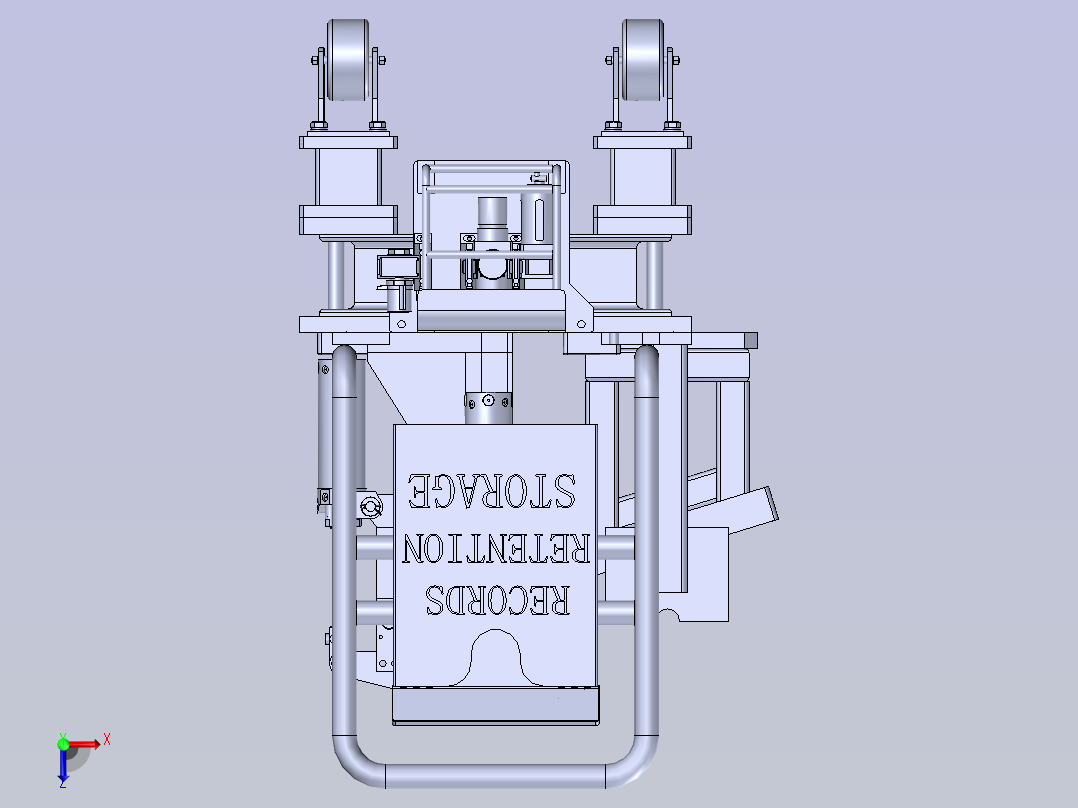 防撞梁内板焊装夹具CATIA俯视图