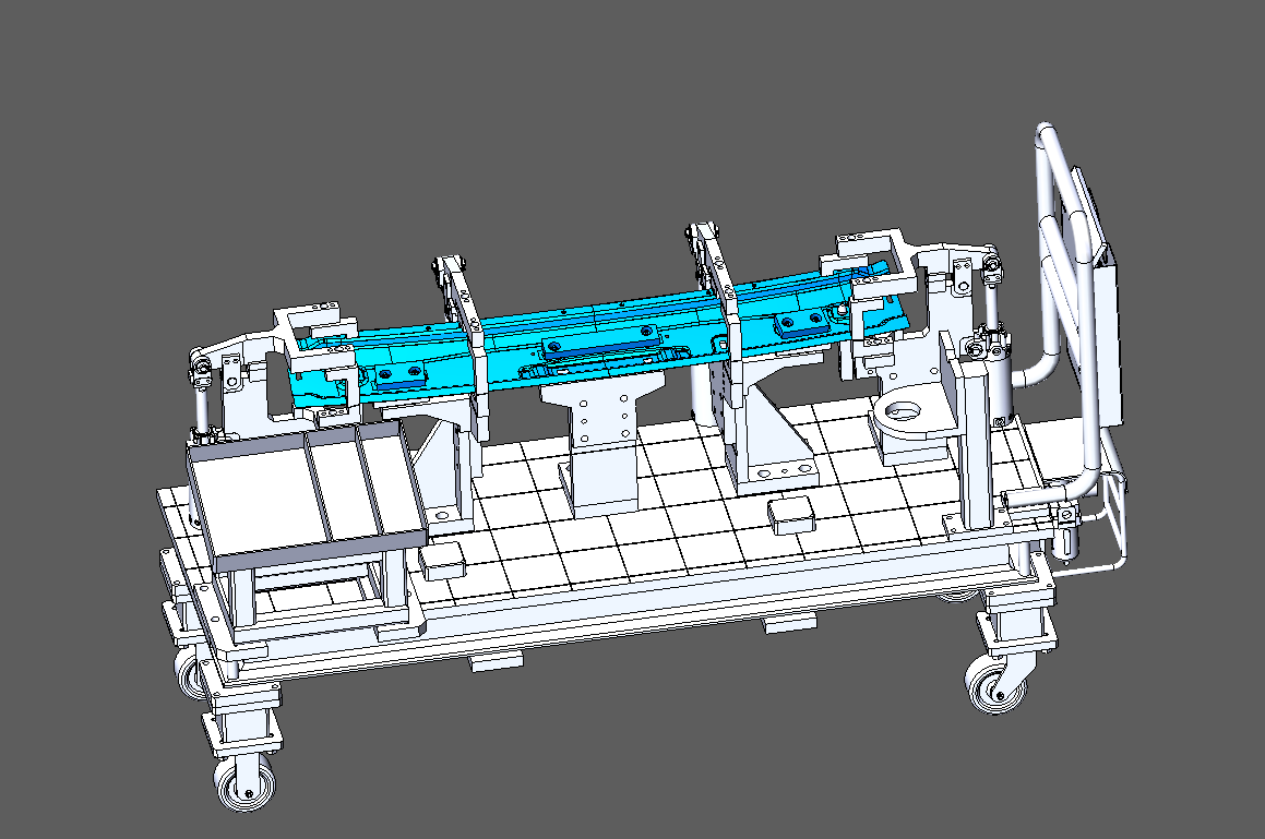 防撞梁内板焊装夹具CATIA