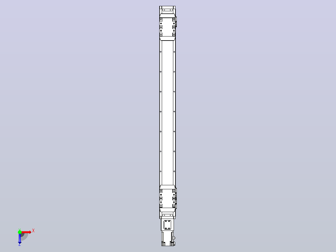 滚珠丝杠线性轴TPA-GCRS-80-1610C-L325-M-M20-N3俯视图