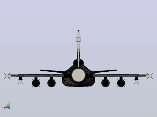 Gripen Nozzle and Missile飞机后视缩略图