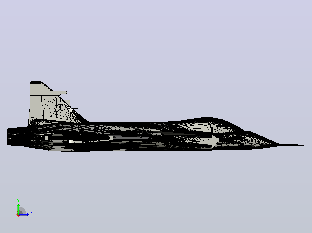 Gripen Nozzle and Missile飞机左视图