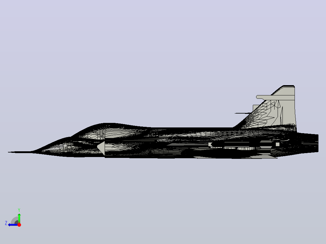 Gripen Nozzle and Missile飞机右视图