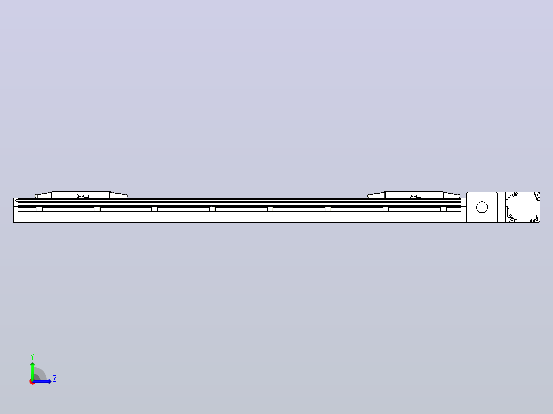 皮带直线轴双滑块型TPA-GCBS-150-P80-L300-QR-M75-N3左视图
