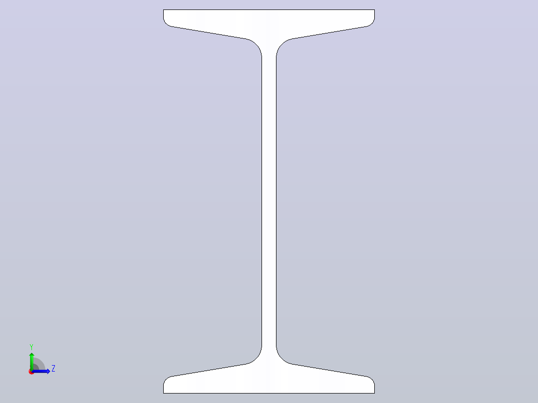 16#热轧工字钢3m.SLDPRT左视图