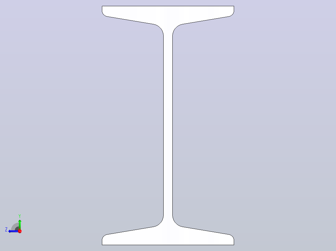 16#热轧工字钢3m.SLDPRT右视图