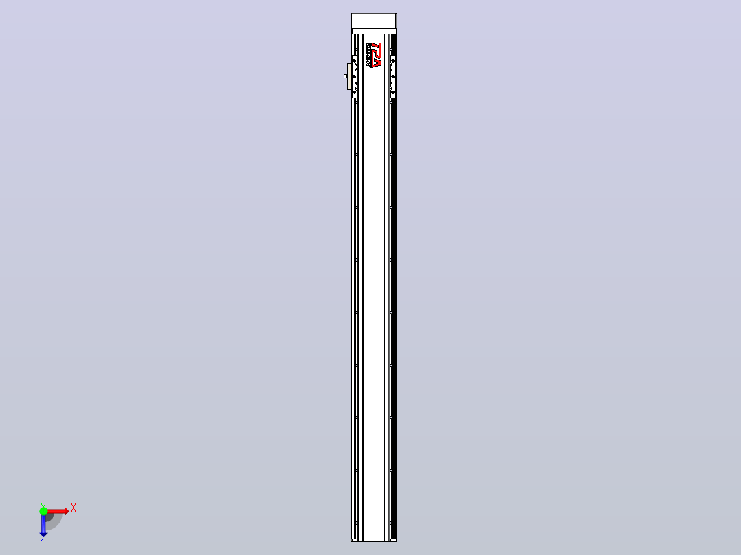 日规模组半封闭丝杆TPA-HNR-85D-1610C-L800-MP-Y-P20-N3俯视图