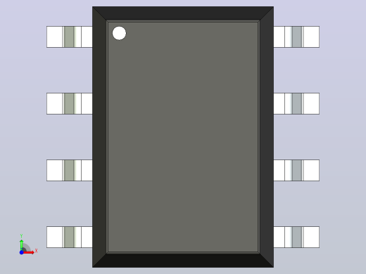 106x SOIC 封装（小外形集成电路）SOIC254P1030X500-8M前视缩略图