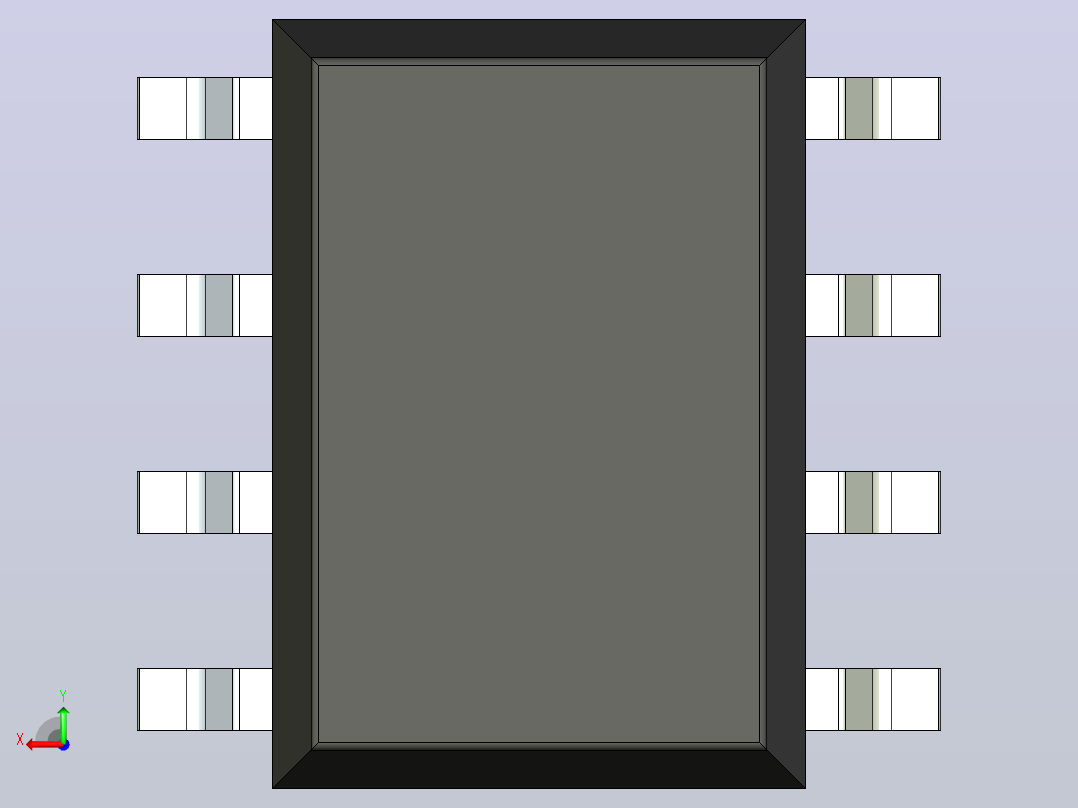 106x SOIC 封装（小外形集成电路）SOIC254P1030X500-8M后视图