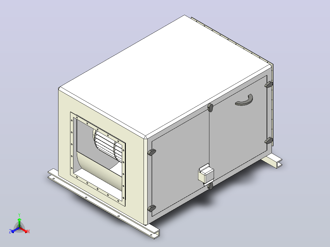 SAB-HTFC离心通风机(内置式）[HTFC(内置式)-18]正等轴测图