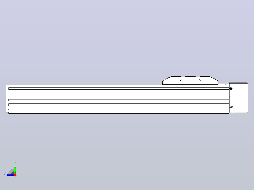 滚珠丝杠直线轴带导轨全封闭TPA-HCR-85D-1610C-L300-MR-C-P20-N3右视图