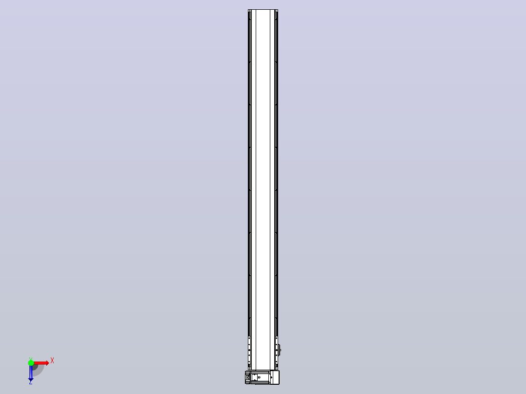 皮带直线轴半封闭可选导轨TPA-HNB-140D-120-L1450-RU-C-P40-N3俯视图