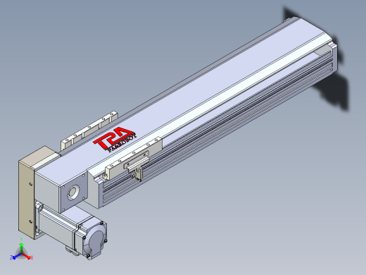 皮带直线轴半封闭可选导轨TPA-HNB-120D-110-L350-LP-C-P40-N3主视缩略图