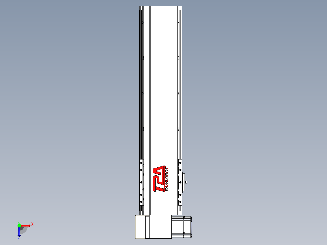 皮带直线轴半封闭可选导轨TPA-HNB-120D-110-L350-LP-C-P40-N3俯视图