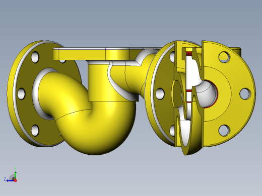 Solidworks教程70高级管道设计模型溢流管道三维基本零件造型设计。右视缩略图