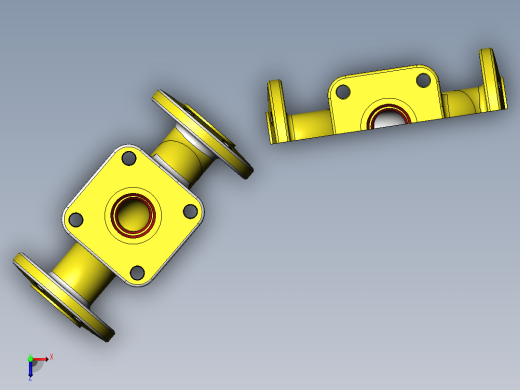 Solidworks教程70高级管道设计模型溢流管道三维基本零件造型设计。俯视缩略图