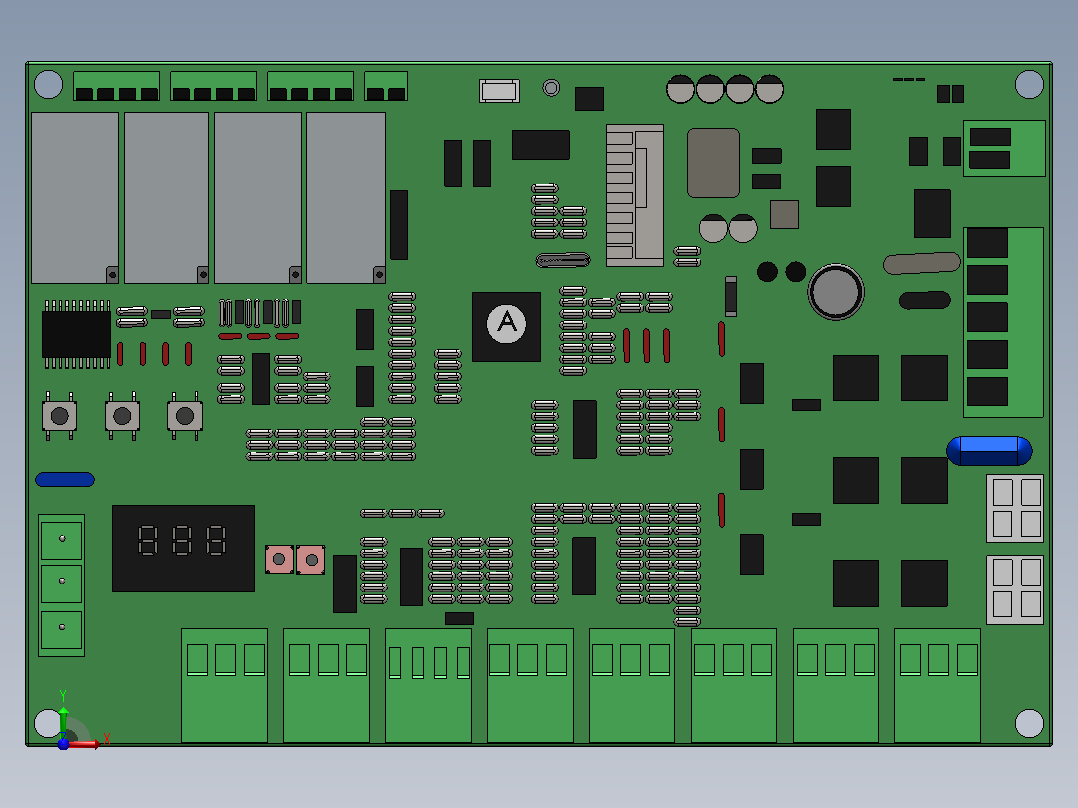 PCB电路板设计前视图