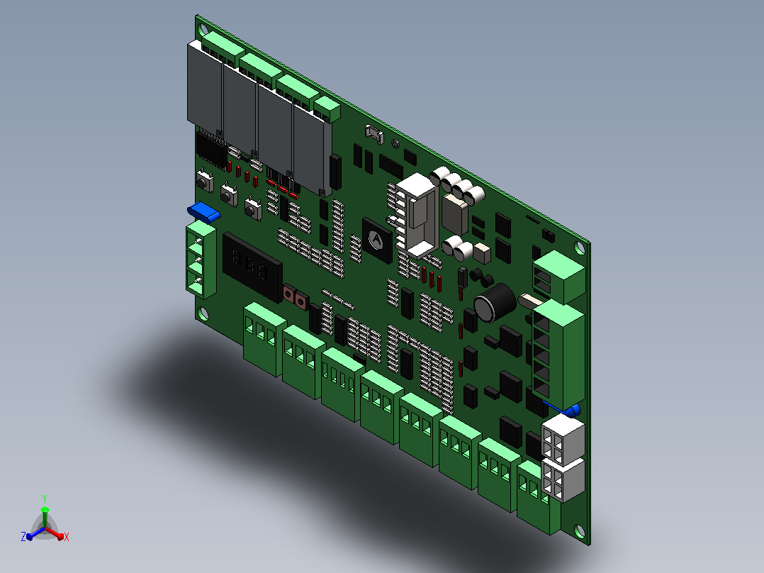 PCB电路板设计正等轴测图