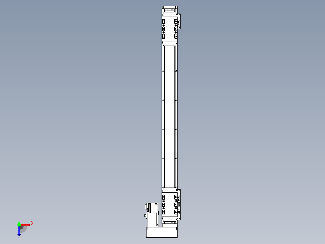 滚珠丝杠线性轴TPA-GCRS-50-1205C-L225-MR-M10-N3俯视图