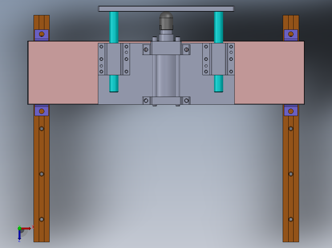 圆柱体工装夹具俯视图