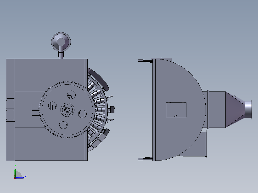 大型转子干燥机sw15可编辑左视图