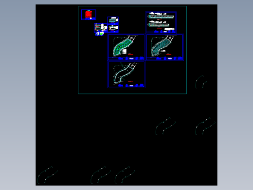 地下车库坡道钢骨架玻璃雨棚全套结构施工cad图纸结构施工dwg图