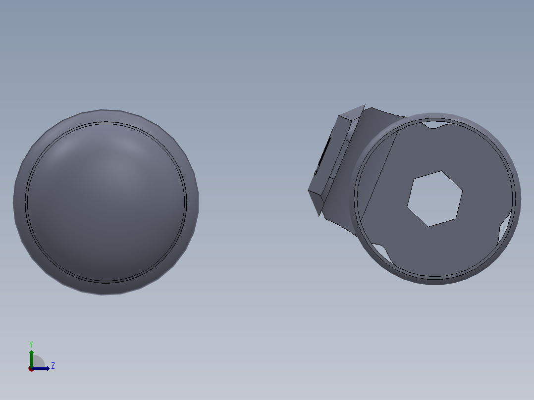 圆珠笔3D模型左视图
