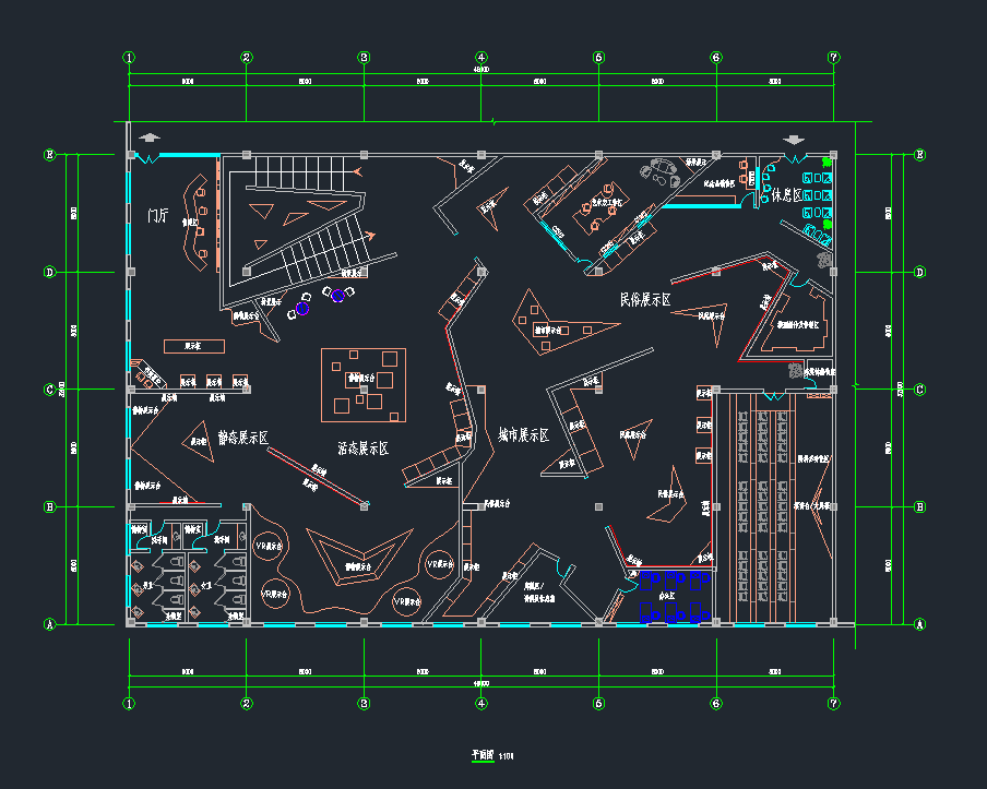 展览馆平面布局的两种方案