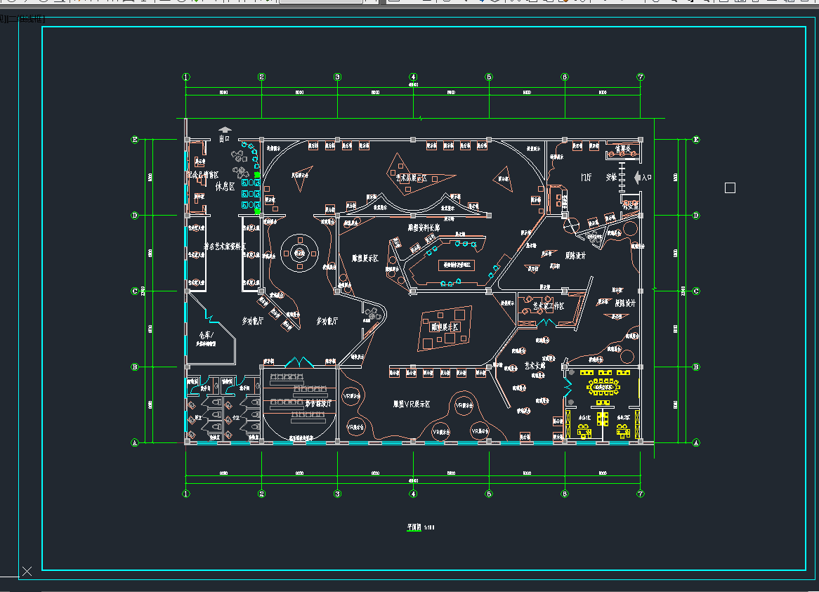展览馆平面布局的两种方案