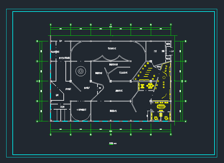 展览馆平面布局的两种方案