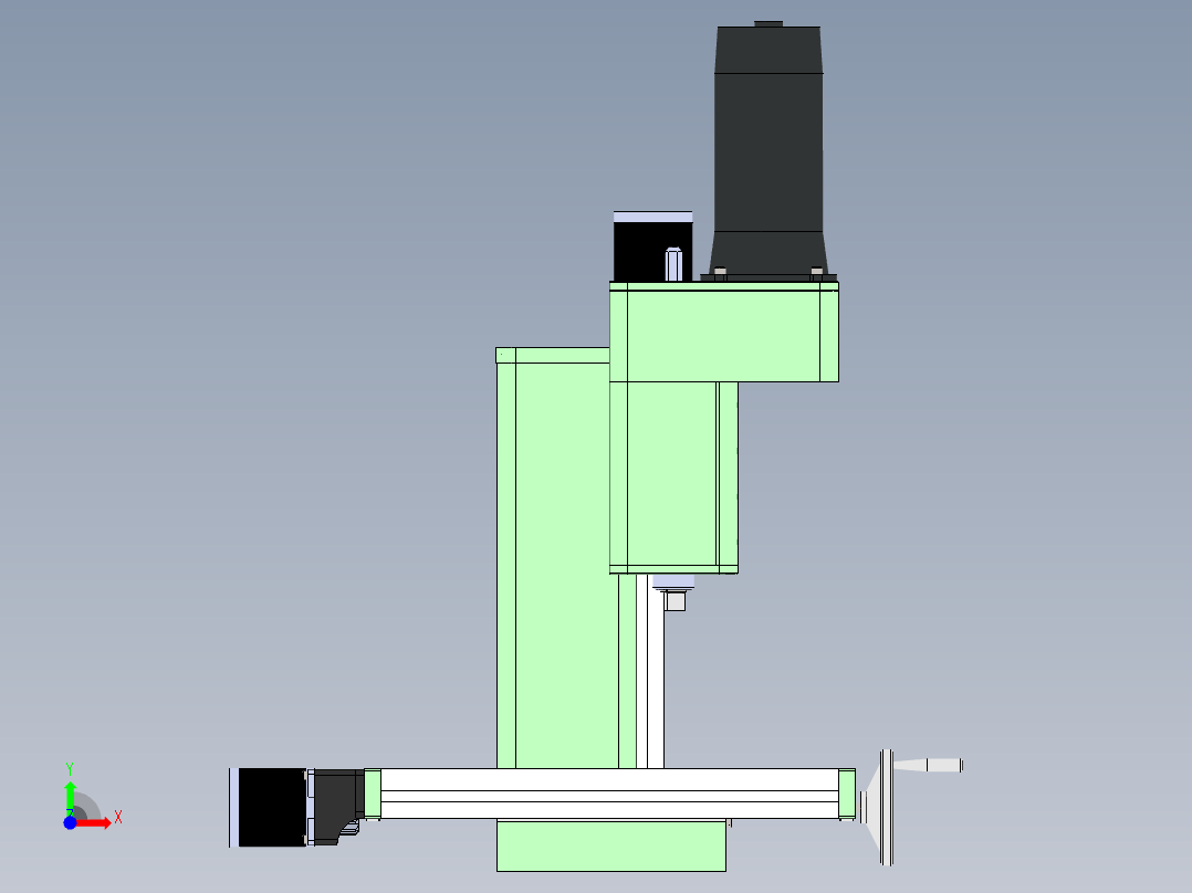 小型台式数控铣床前视图