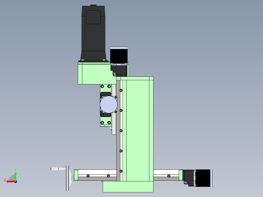 小型台式数控铣床后视图