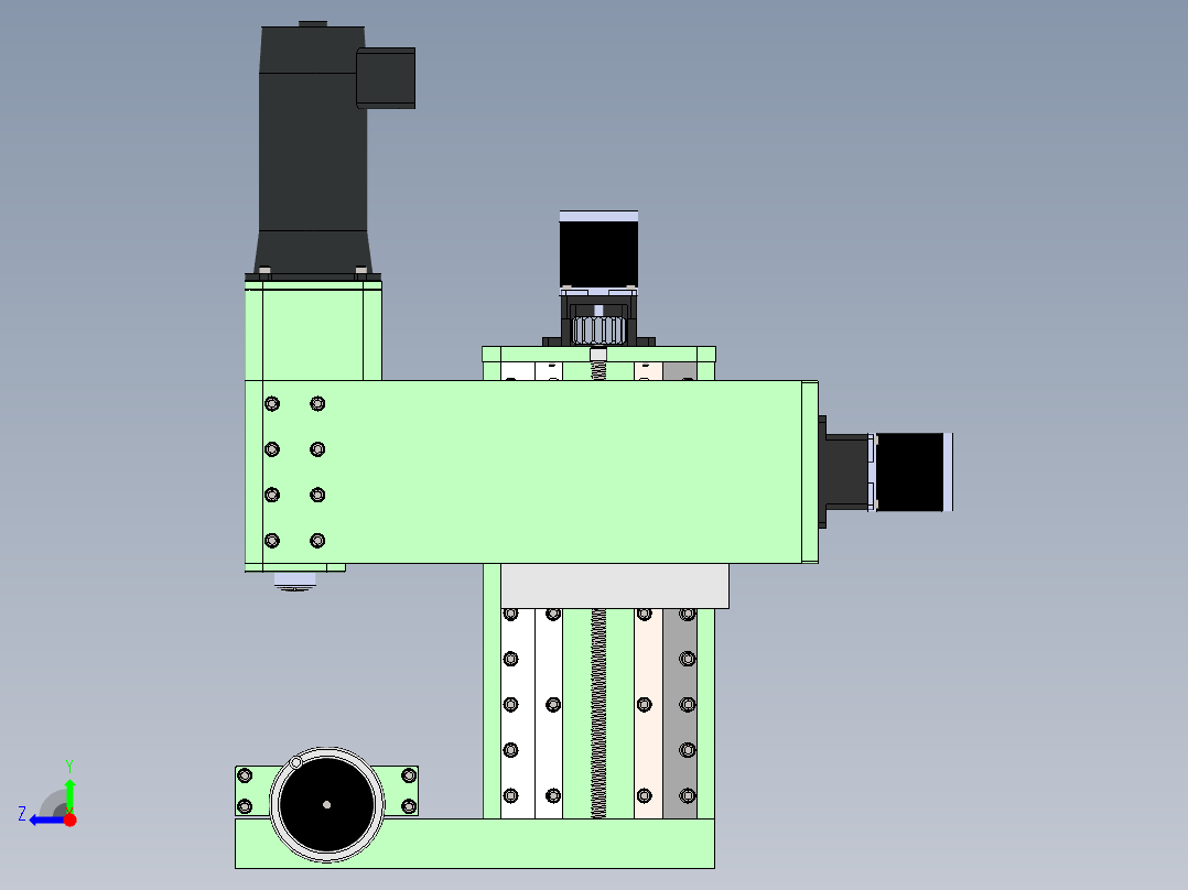 小型台式数控铣床右视图