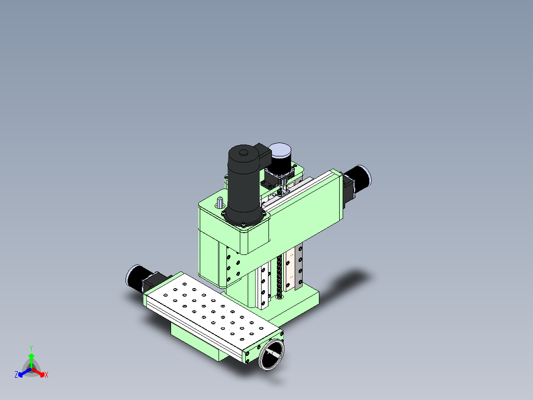小型台式数控铣床正等轴测图